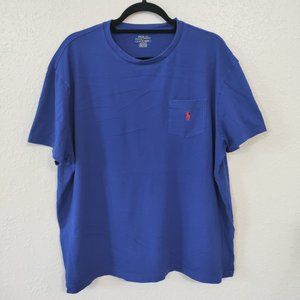 Polo Ralph Lauren Men's Round Neck Plain Blue Shirt XL
